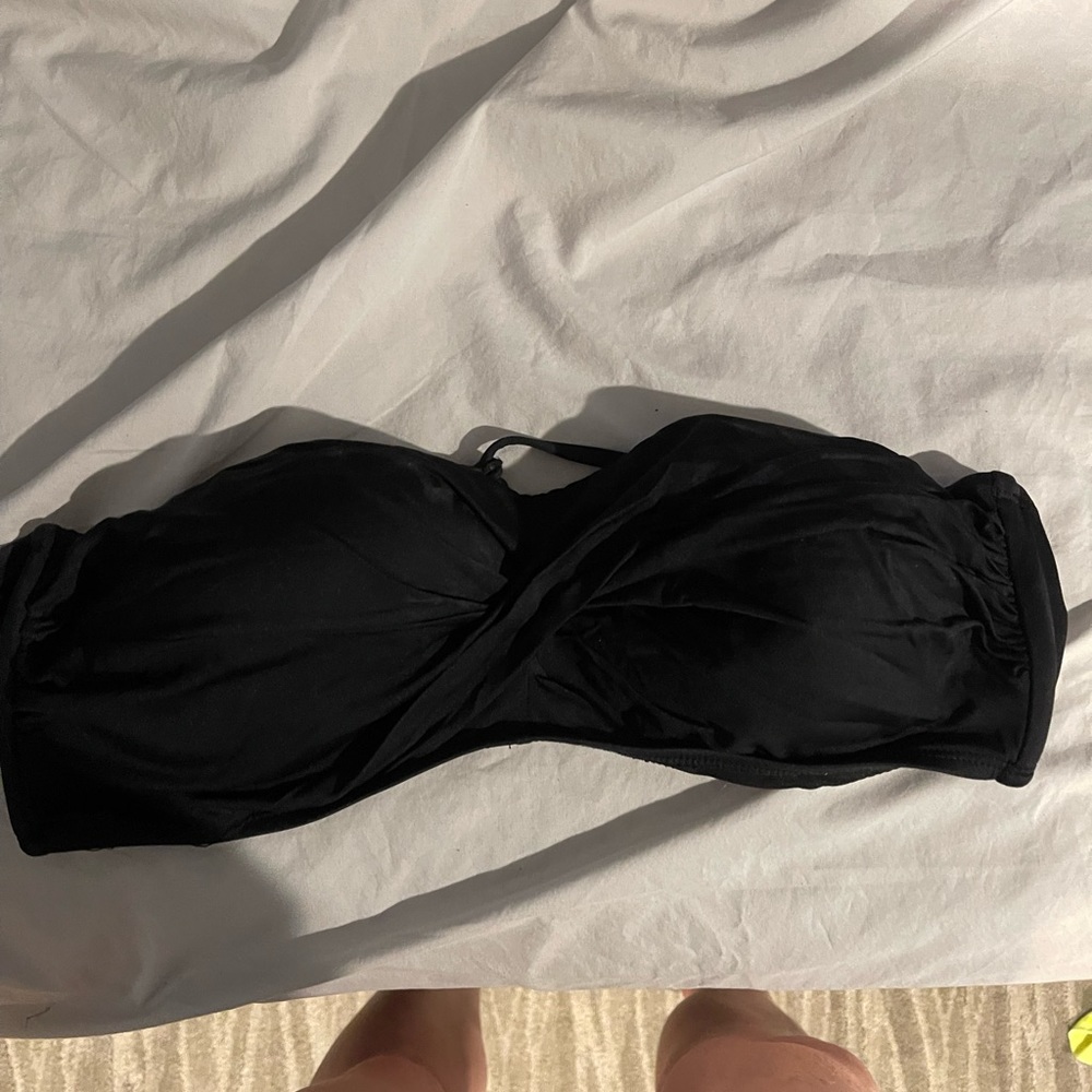 Black swim top. Strap or strapless